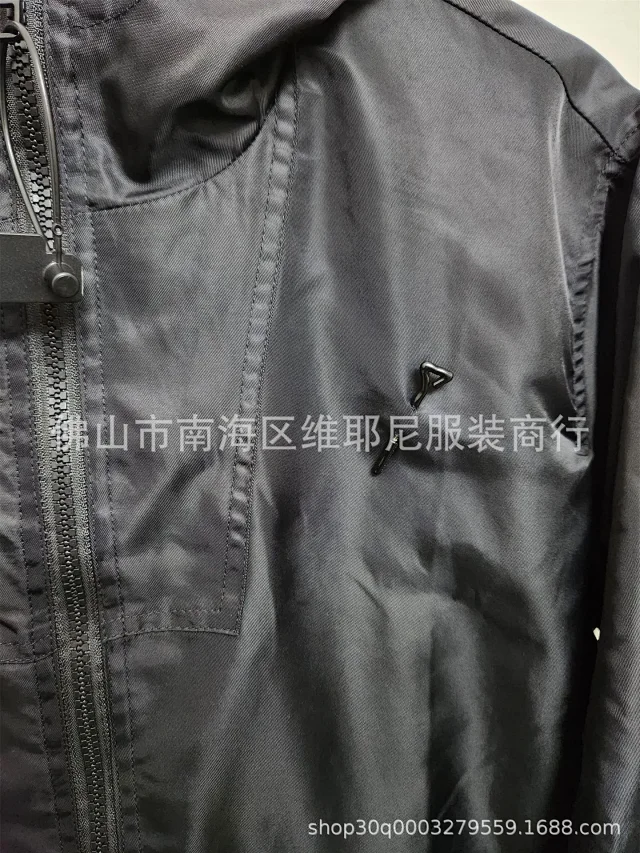 Unbranded Jackets Hooded Zip Jacket with Safety-Pin Chest Appliqué product detail image 5