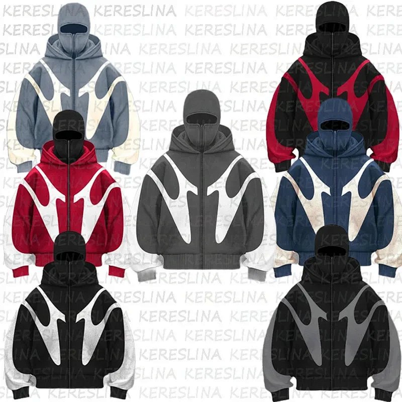 Design Kereslina Balaclava Hoodie Navy and Beige Hoodie product detail 20 in Litbuy spreadsheet finds