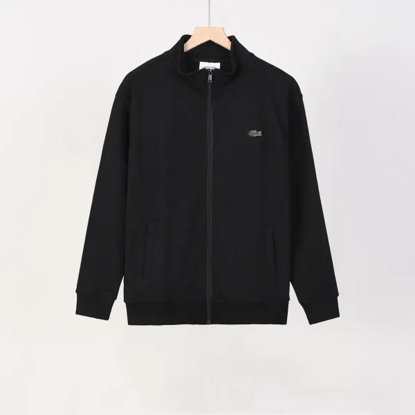 Lacoste Classic Zip-Up Track Jacket Black Outerwear - 1