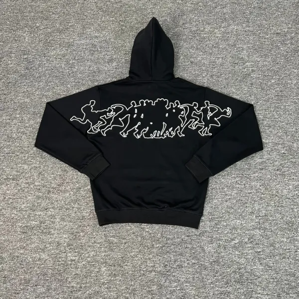 Off-White™ Running Figures Hoodie Black - 1