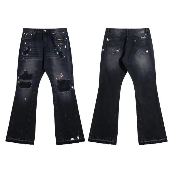 Off-White x Levi's Paint-Splatter Flared Jeans Black - 1