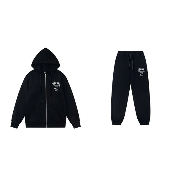 Stussy x Nike City Series Black Hoodie and Sweatpants Set Casual Set product listing in Litbuy spreadsheet finds