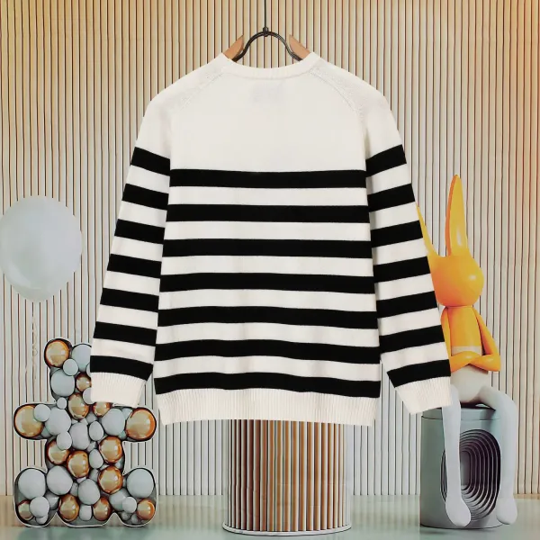 Gucci Interlocking G Knit Sweater Orange with Red-Blue Stripe - 29
