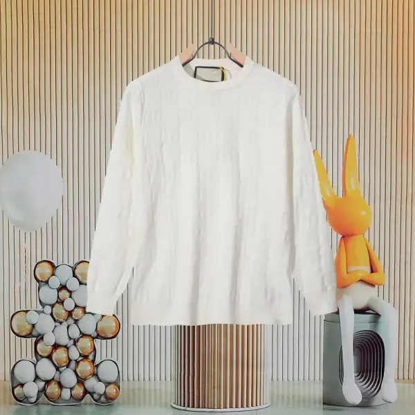 Gucci Interlocking G Knit Sweater Orange with Red-Blue Stripe - 38