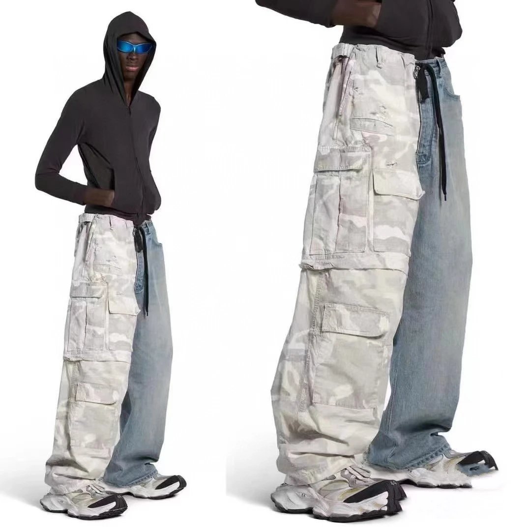 Balenciaga Half White Camo Half Denim