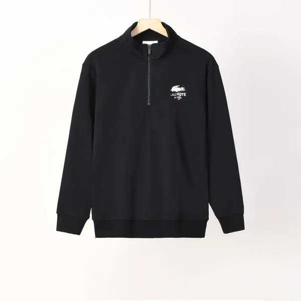 Lacoste Half-Zip Sweatshirt Black Hoodie - 1
