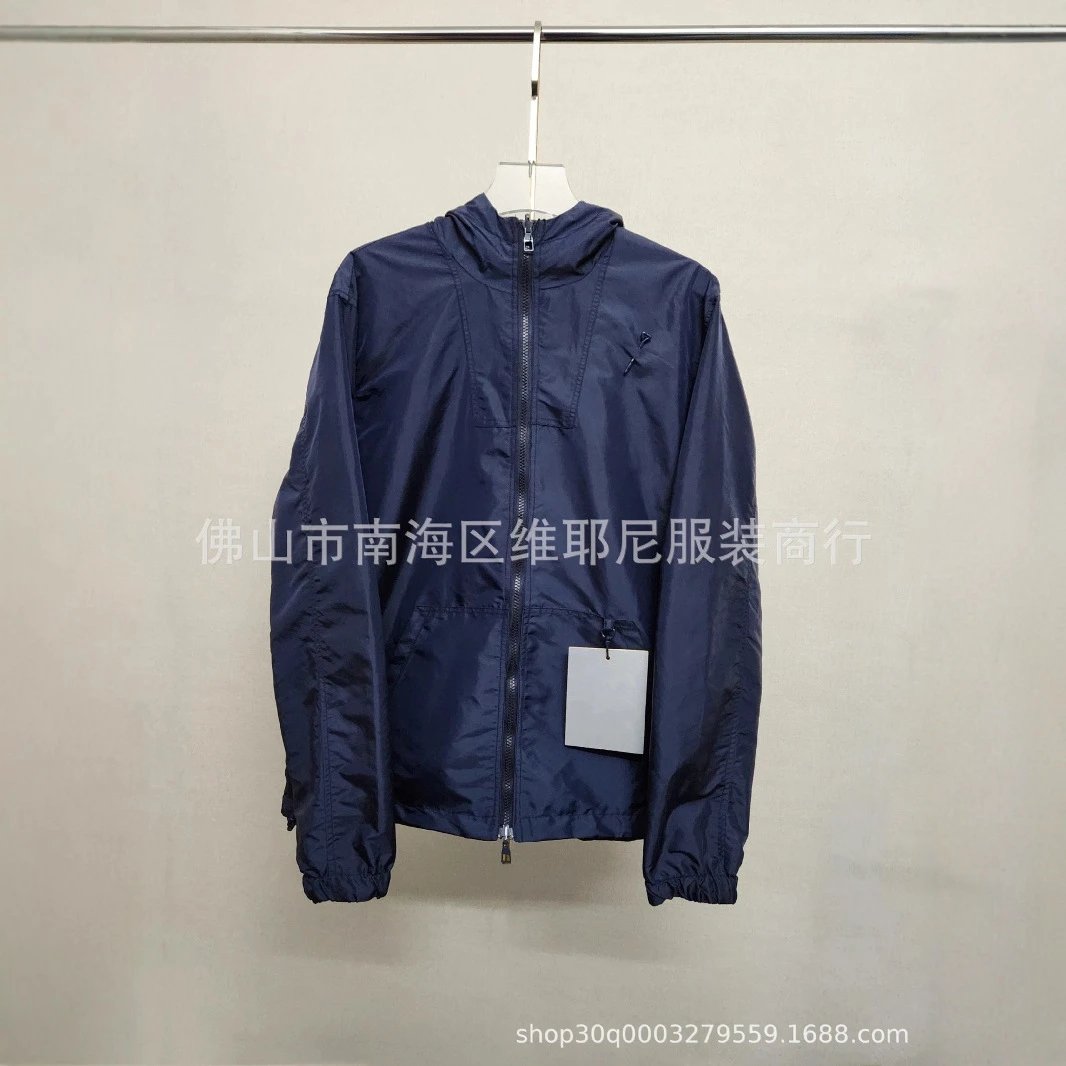Unbranded Jackets Hooded Zip Jacket with Safety-Pin Chest Appliqué image 2