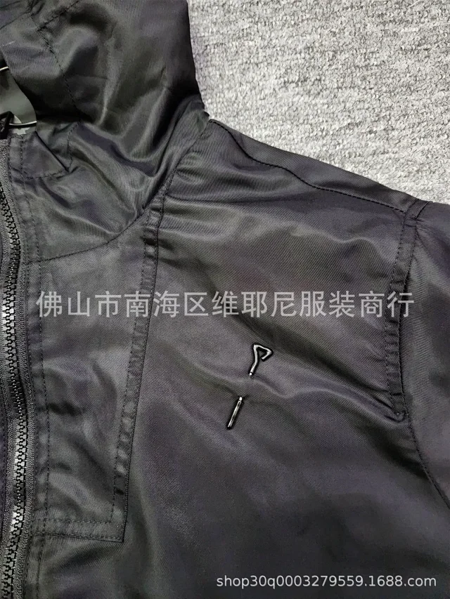 Unbranded Jackets Hooded Zip Jacket with Safety-Pin Chest Appliqué product detail image 8