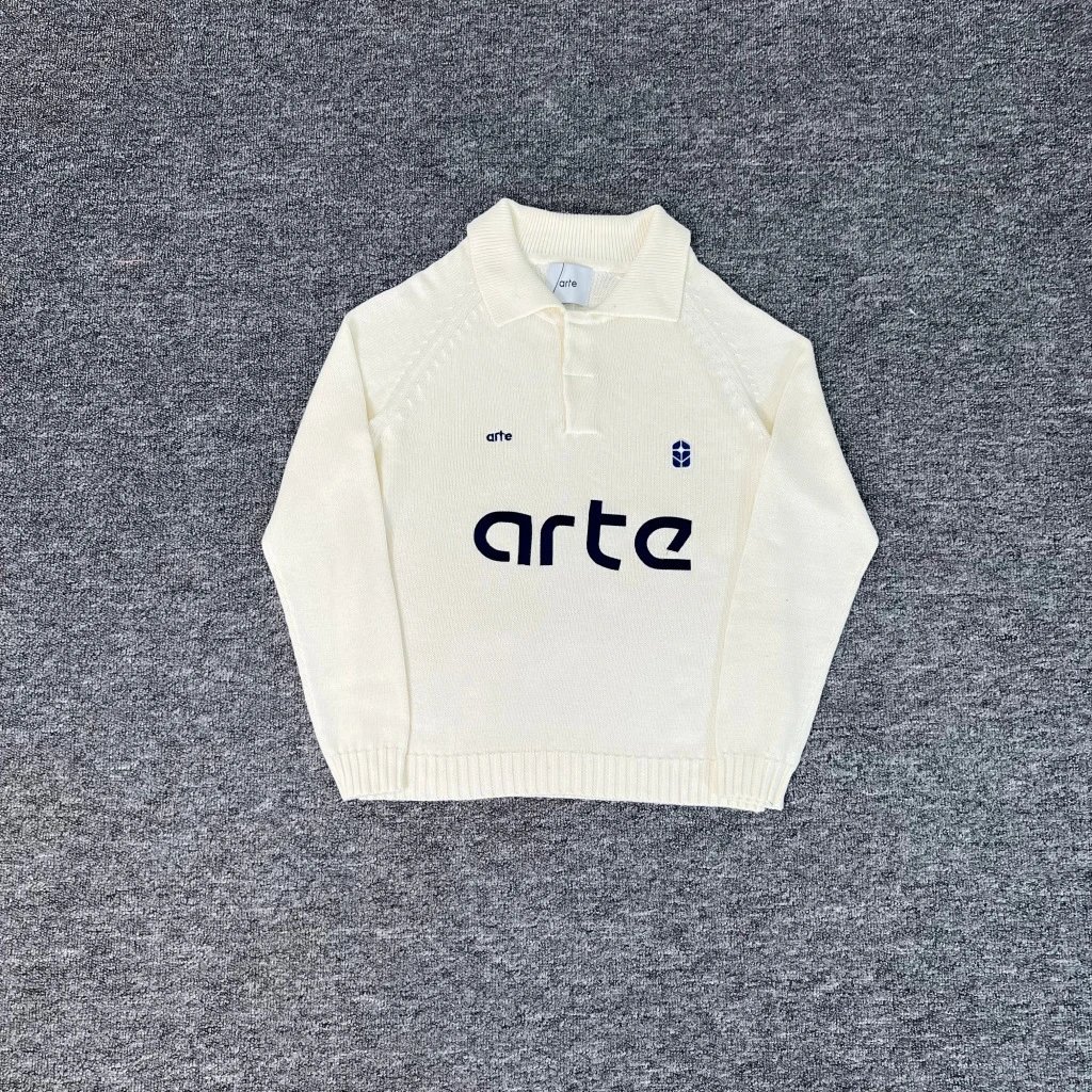 Arte Knit Polo Sweater Off-White - 6