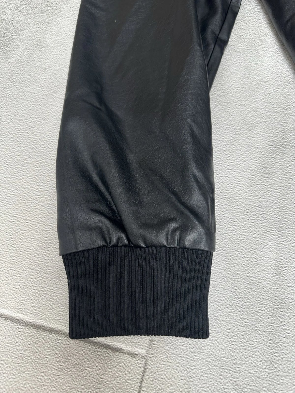Miu Miu Leather Bomber Jacket Black Leather Jacket product detail 9 in Litbuy spreadsheet finds