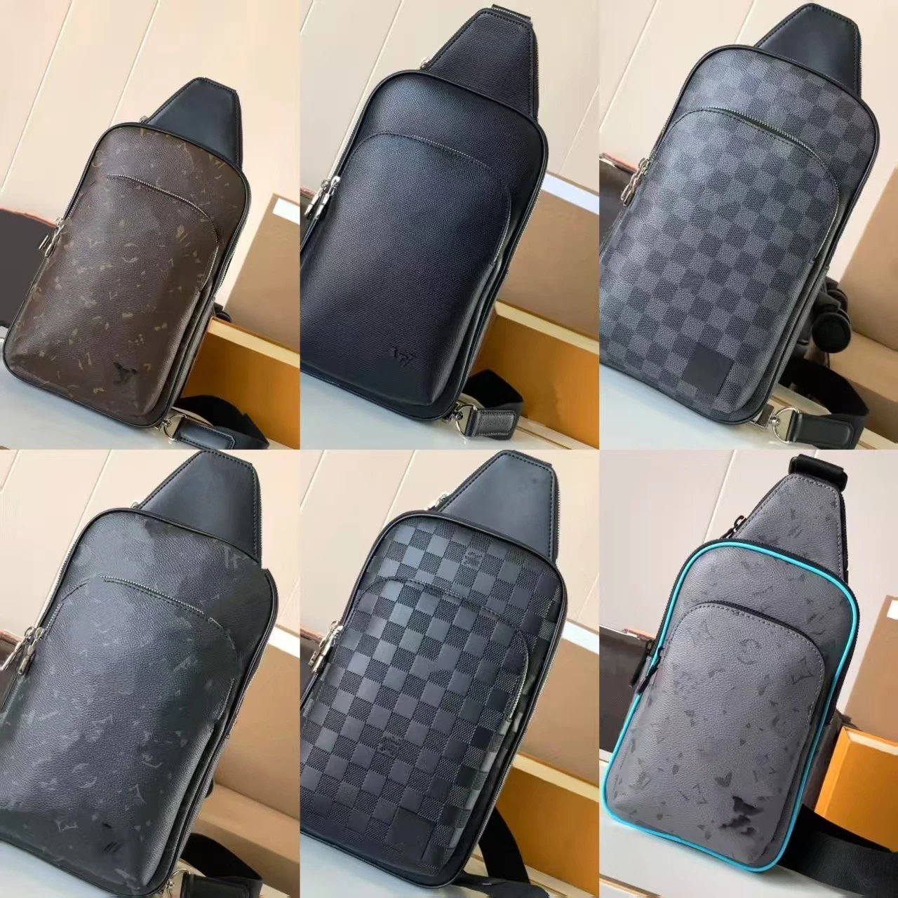 Louis Vuitton Damier Graphite Vertical Sling Bag Black - 3
