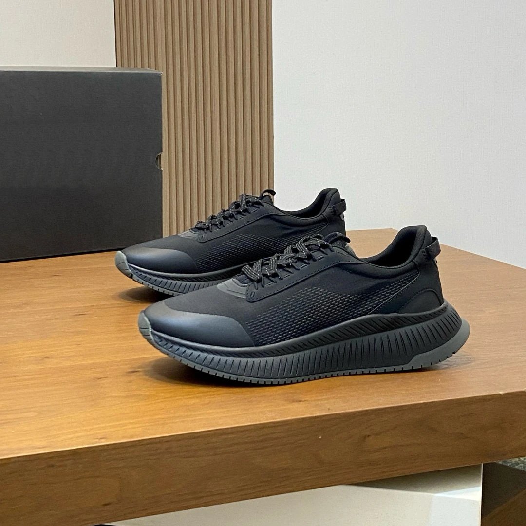 Design Black Mesh Chunky Sneakers - 13