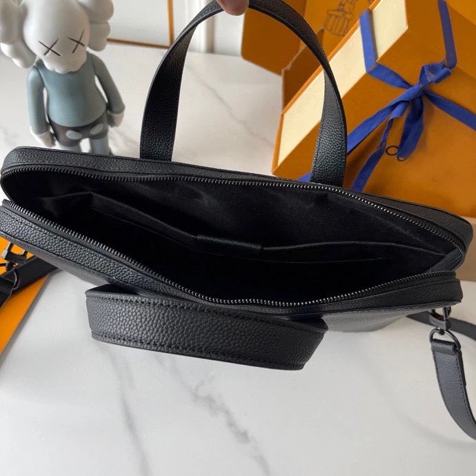 Design Business Tote Bag荔枝纹黑 Handbag - 10