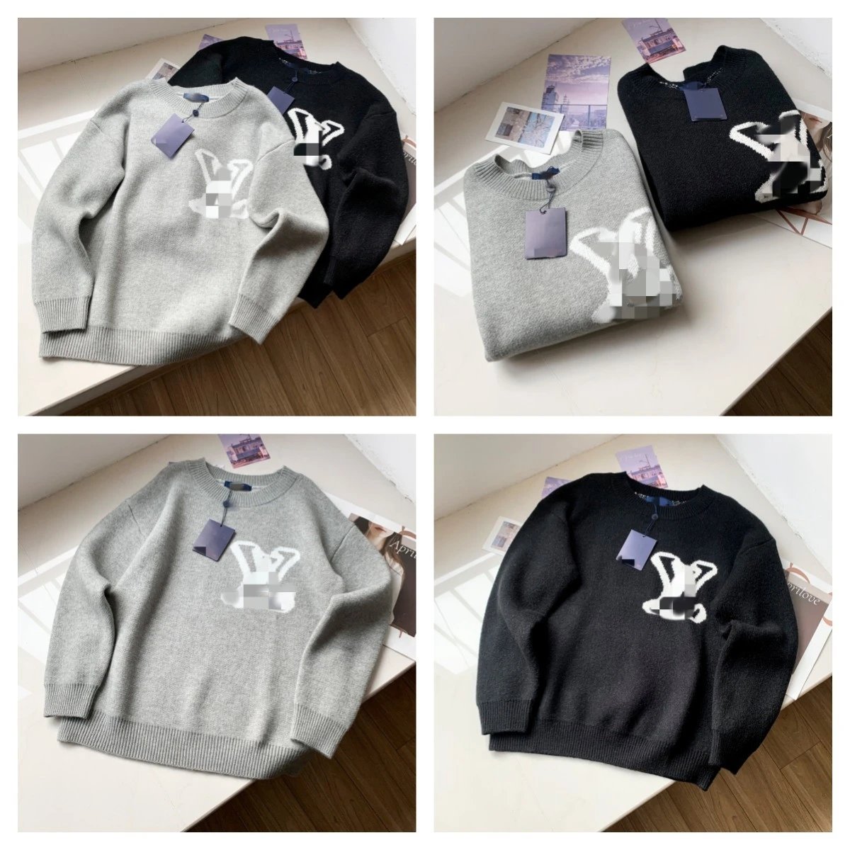 Louis Vuitton Monogram Knit Sweater Hoodie