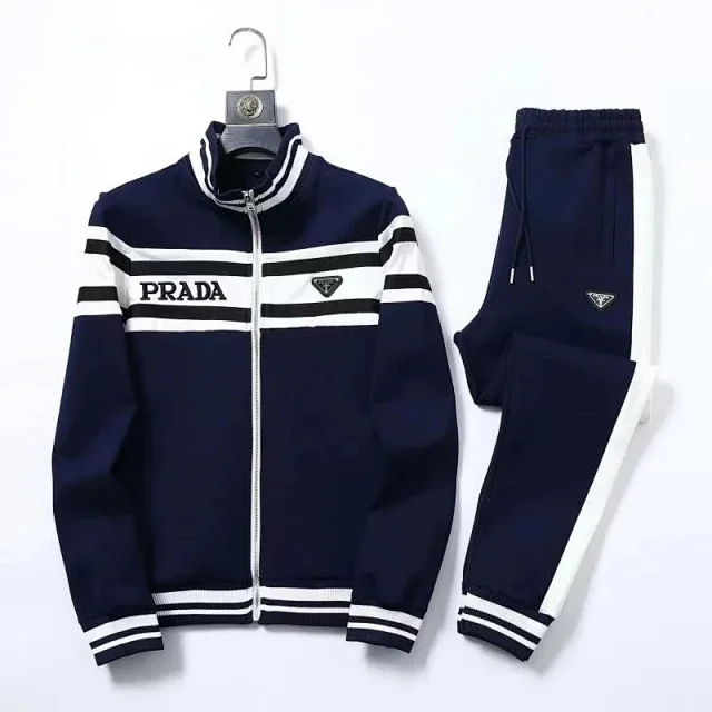 Prada Tracksuits Zip-Up Track Jacket and Joggers Set product detail image 2