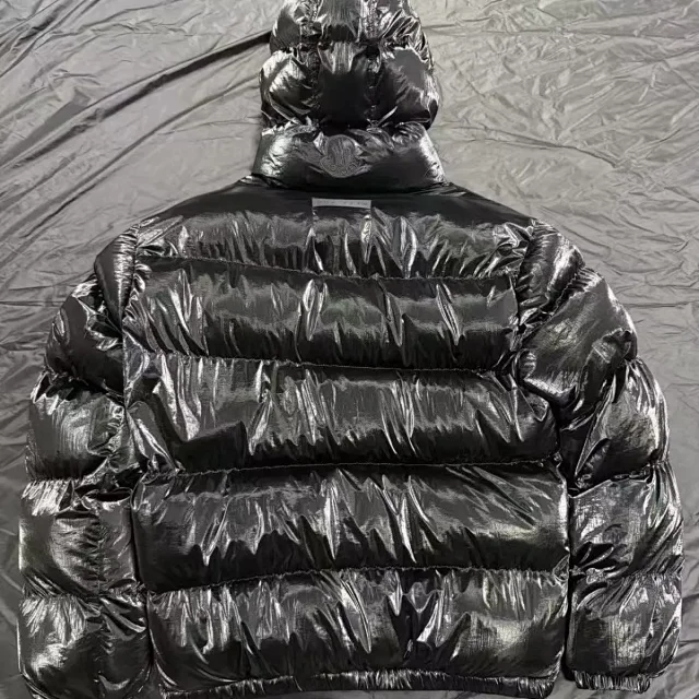 Parajumpers Down Jackets Hooded quilted puffer jacket with yellow neck strap product detail image 11