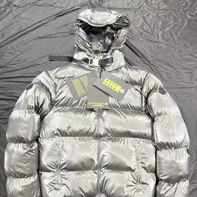 Parajumpers Down Jackets Hooded quilted puffer jacket with yellow neck strap product detail image 10