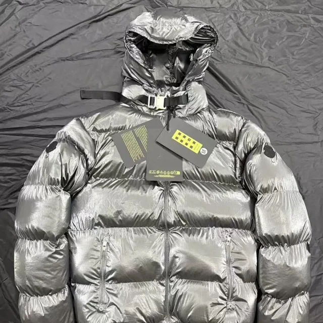 Parajumpers Down Jackets Hooded quilted puffer jacket with yellow neck strap product detail image 9