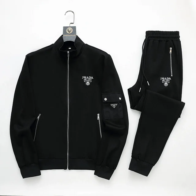 Prada Tracksuits Zip-Up Track Jacket and Joggers Set product detail image 7