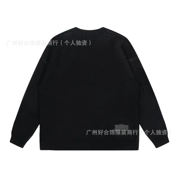 Hendone Repeat Logo Knit Sweater Black - 8