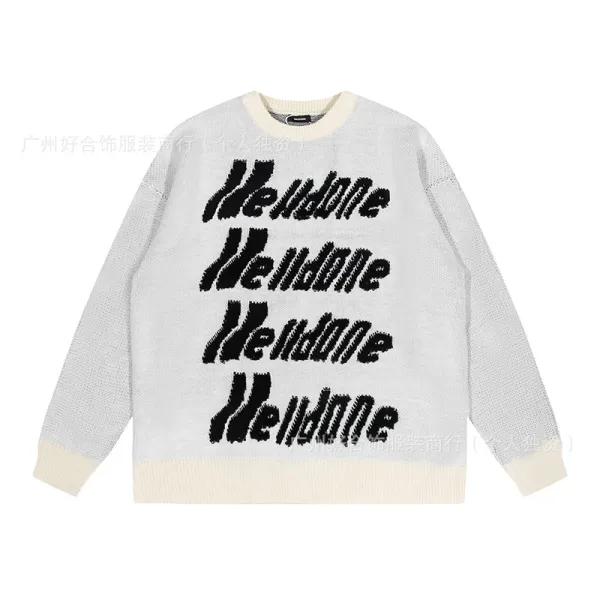 Hendone Repeat Logo Knit Sweater Black - 9