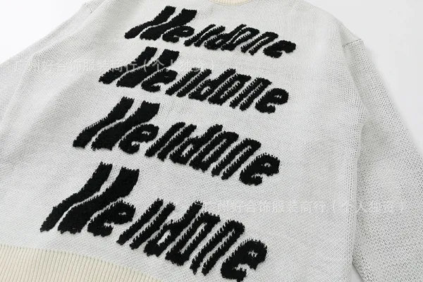 Hendone Repeat Logo Knit Sweater Black - 11