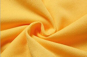 Yellow Piqué Fabric Swirl
