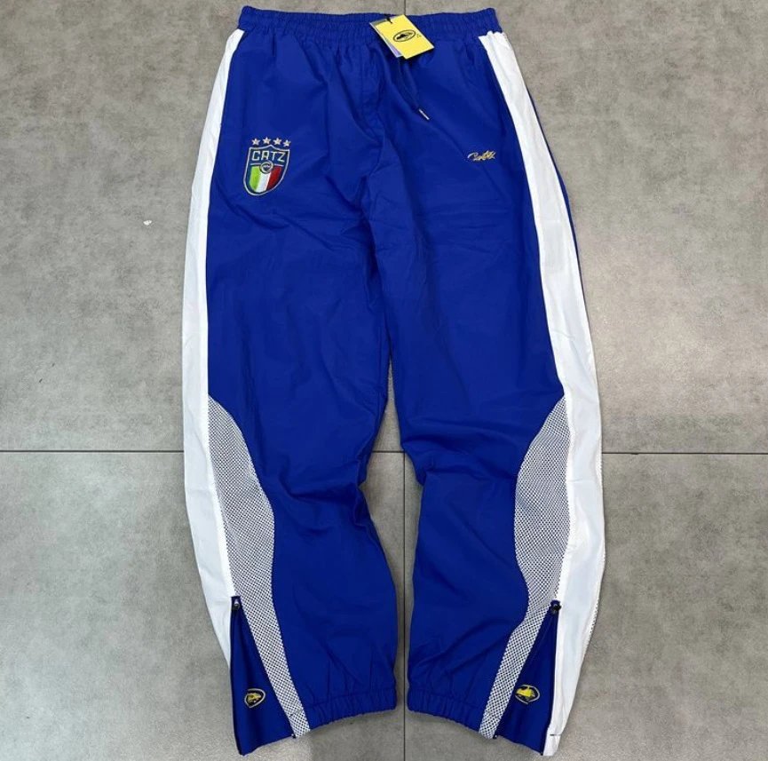 Blue and White Track Pants