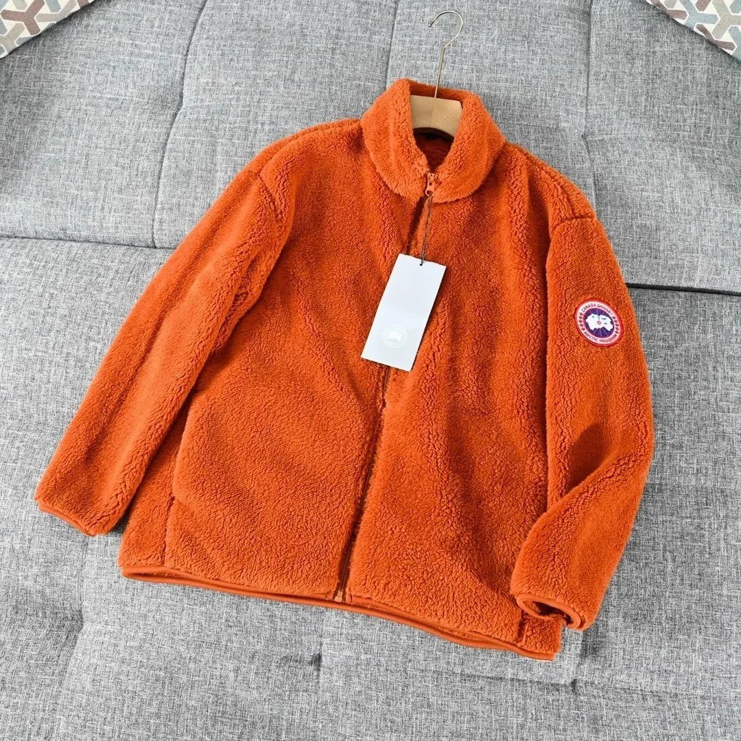 Canada Goose Sherpa Fleece Jacket Orange Outerwear - 6