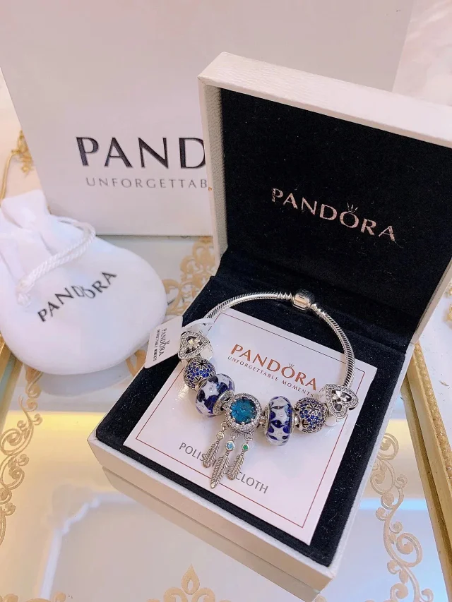 Pandora Jewelry Charm Bracelet with Decorative Beads product detail image 8