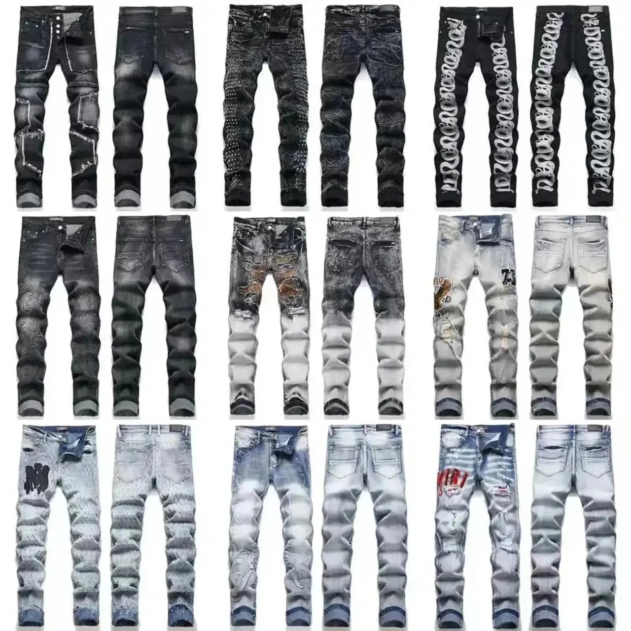 Designer Distressed Denim Jeans [40 styles]