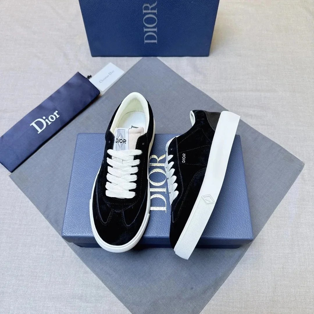 Dior B23 Tears Navy Blue Canvas Sneakers - 3