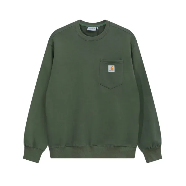 Carhartt WIP Pocket Crewneck Sweatshirt Army Green - 1