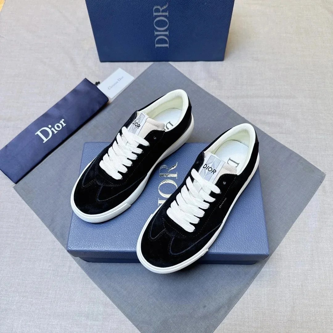 Dior B23 Tears Navy Blue Canvas Sneakers - 4