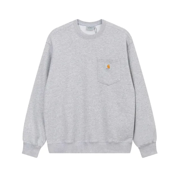 Carhartt WIP Pocket Sweatshirt Heather Gray Hoodie - 1