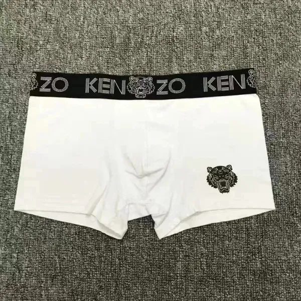 Kenzo Tiger Logo White Boxer Briefs - 1