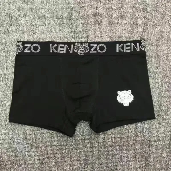 Kenzo Tiger Logo Black Boxer Briefs - 1