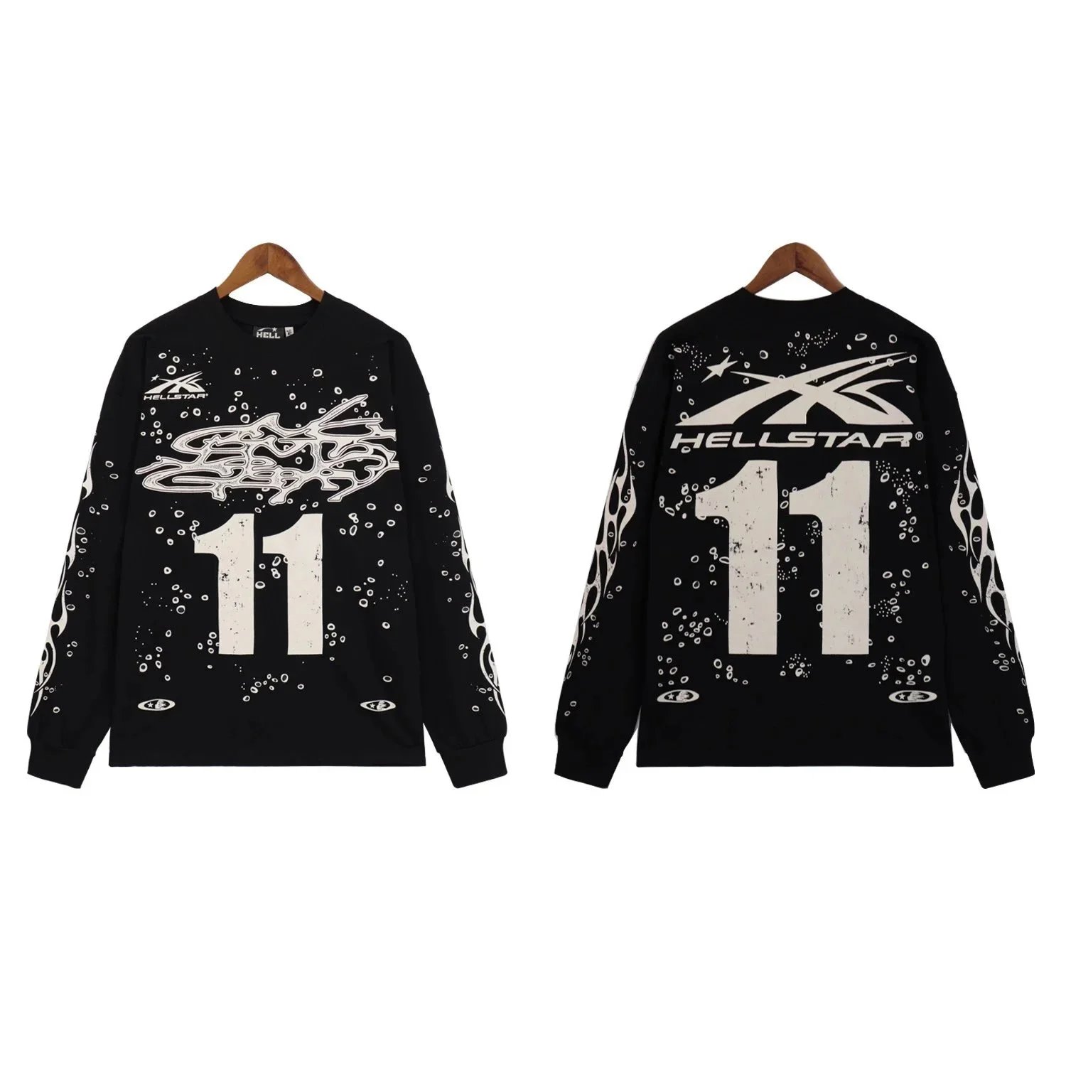 Hellstar 11 Graphic Long-Sleeve Jersey Black - 1