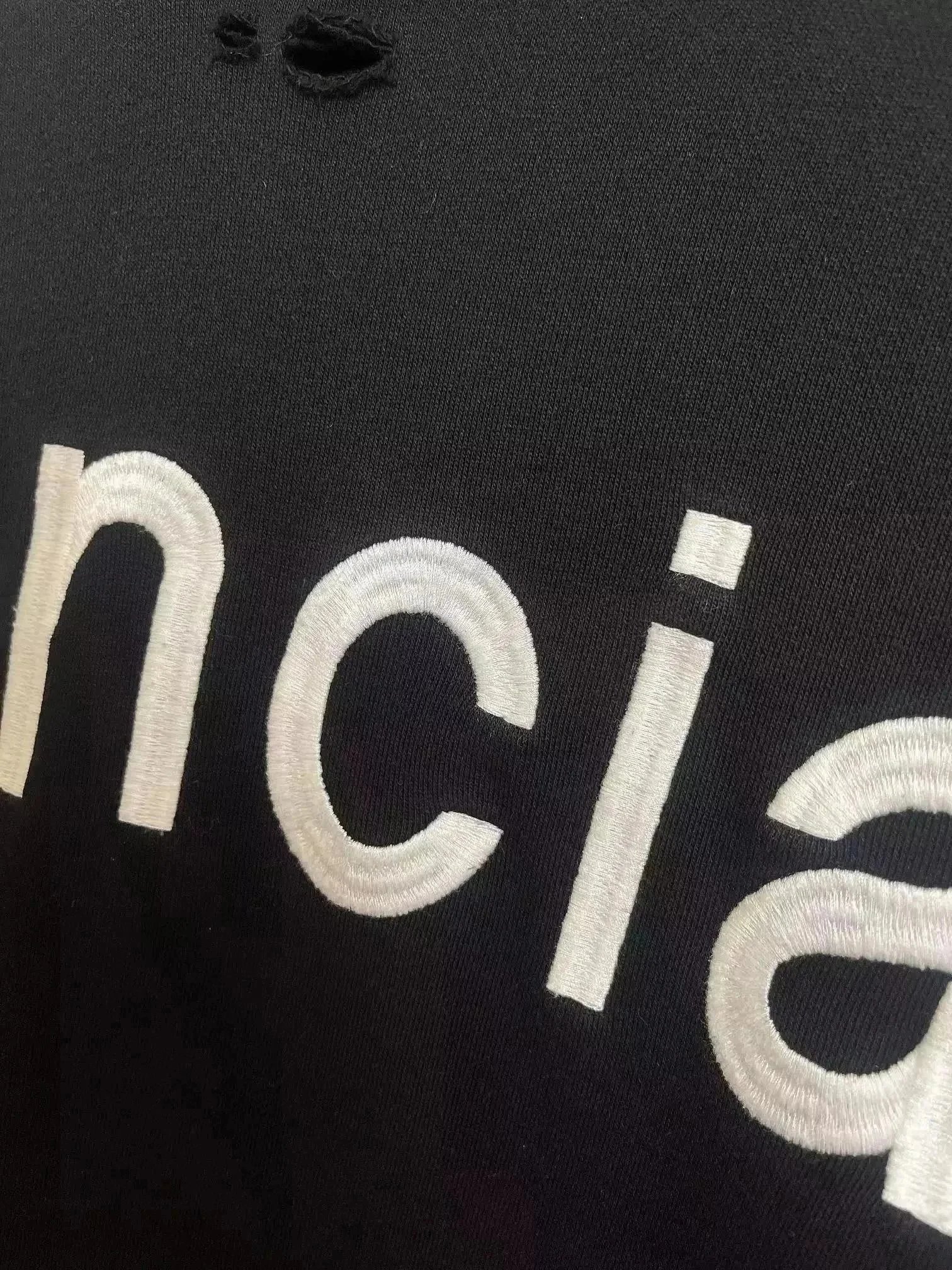 Balenciaga BB Splatter Logo White Hoodie - 7