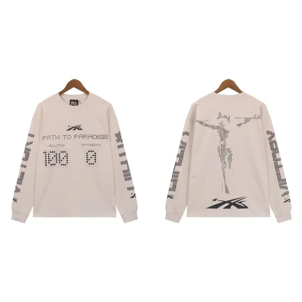 Hellstar Path To Paradise Long-Sleeve T-Shirt Beige - 1