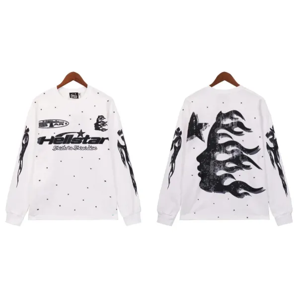 Hellstar Faith to Paradise Long Sleeve T-Shirt White - 1