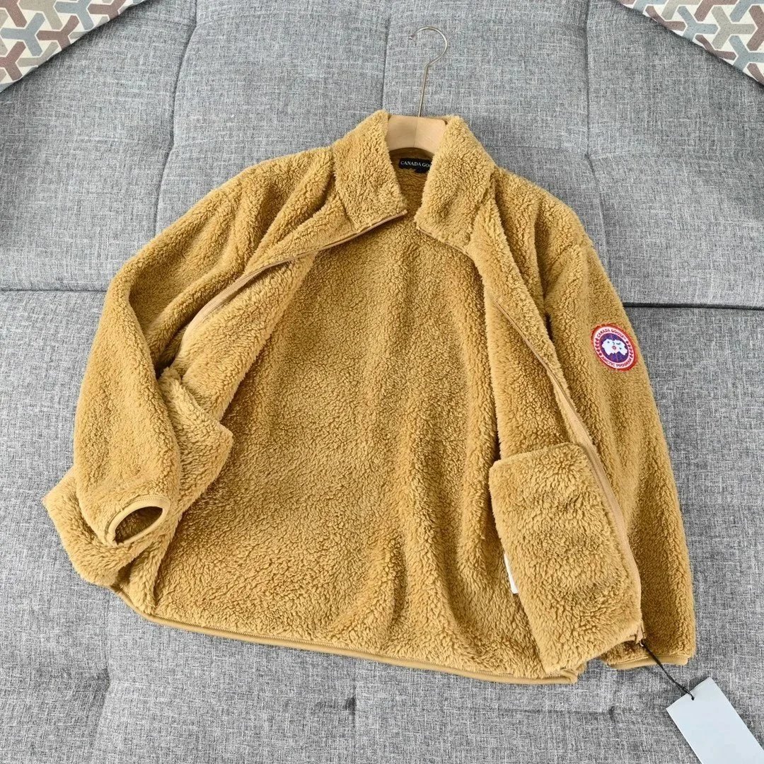 Canada Goose Sherpa Fleece Jacket Orange Outerwear - 5