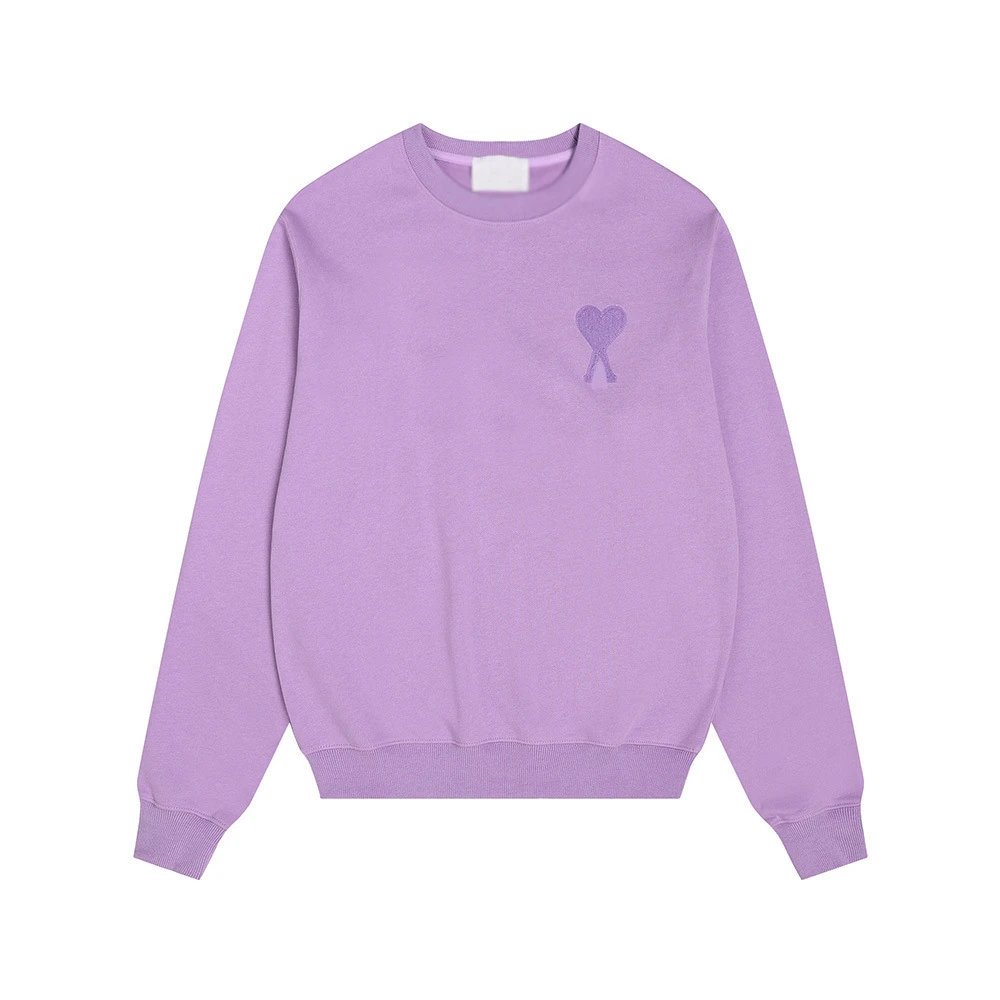 Ami Paris Ami de Coeur Crewneck Sweater Purple