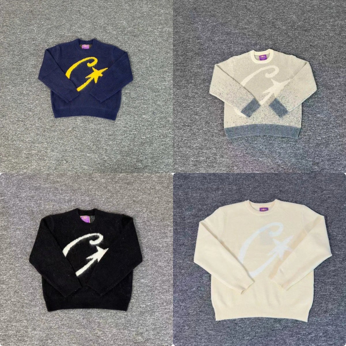 12/17 loose pullover sweater men's and women's round neck knitted sweater