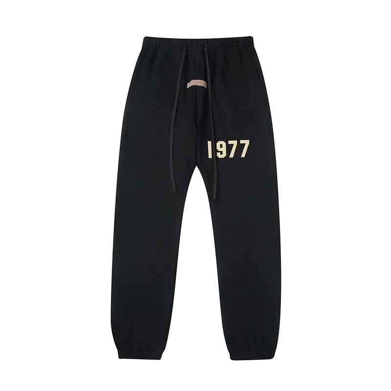 ESSENTIALS: Joggers with Small Lettering Print