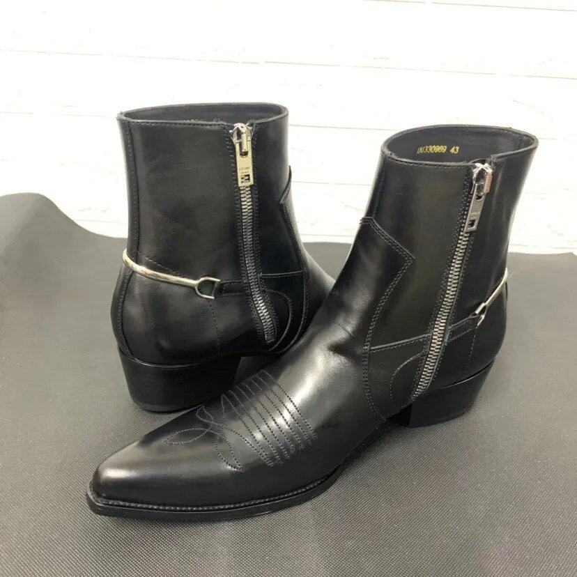 Chelsea Boot Black Pointed Toe Side Zip photo 8