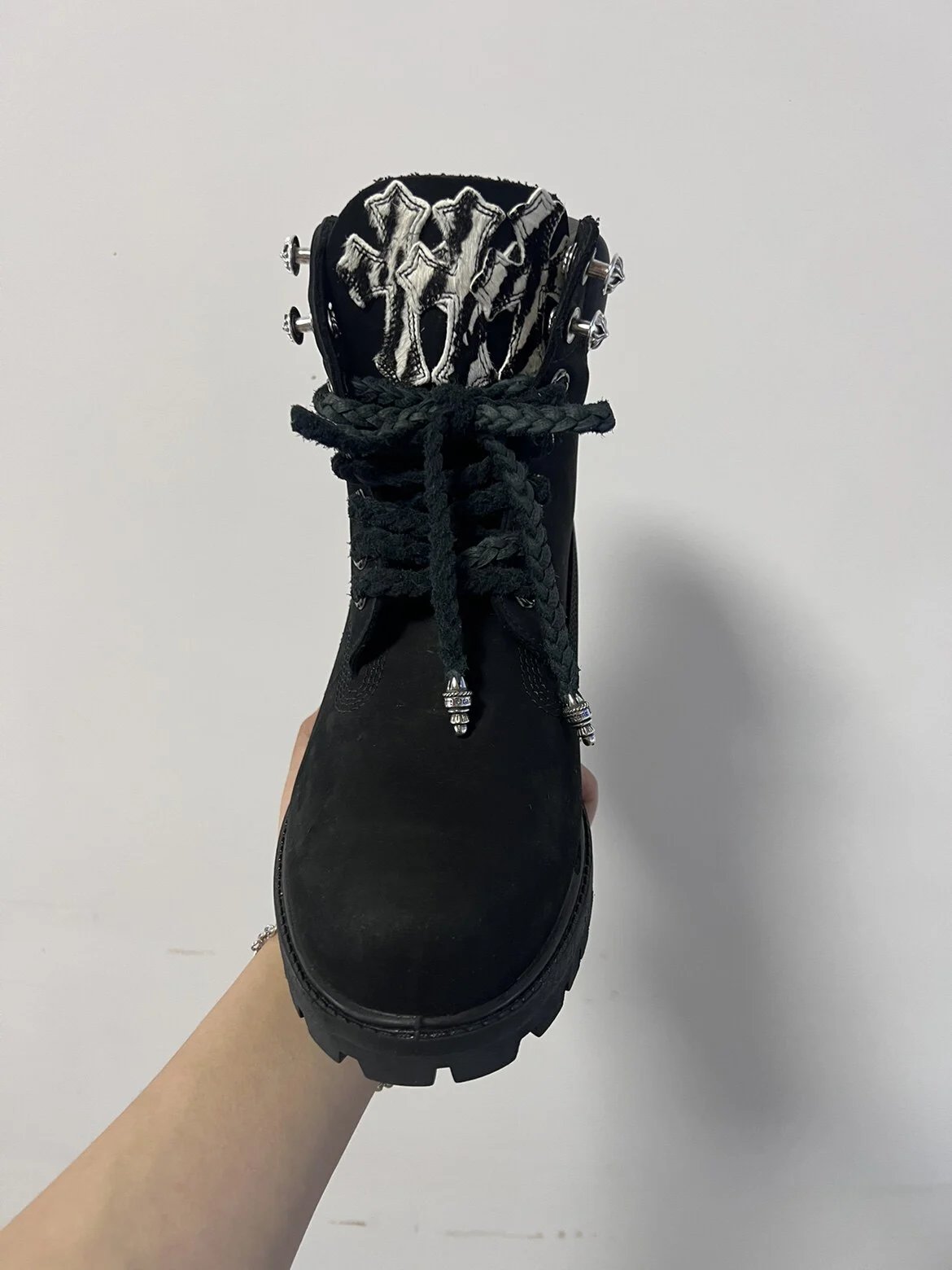 Custom Remake Black Martin Boot