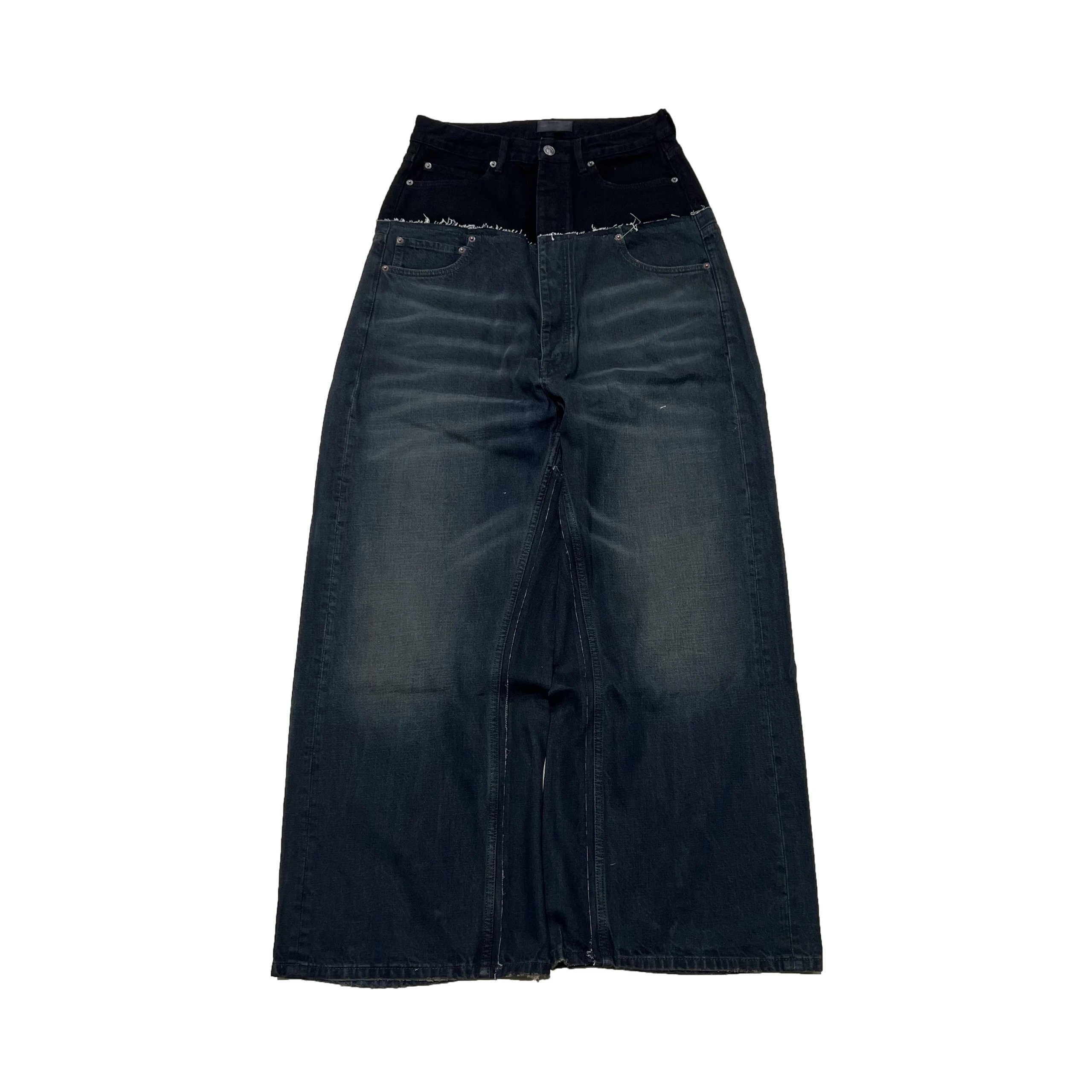 BMC Cut-Up Double Layer Baggy Jeans Distressed photo 2