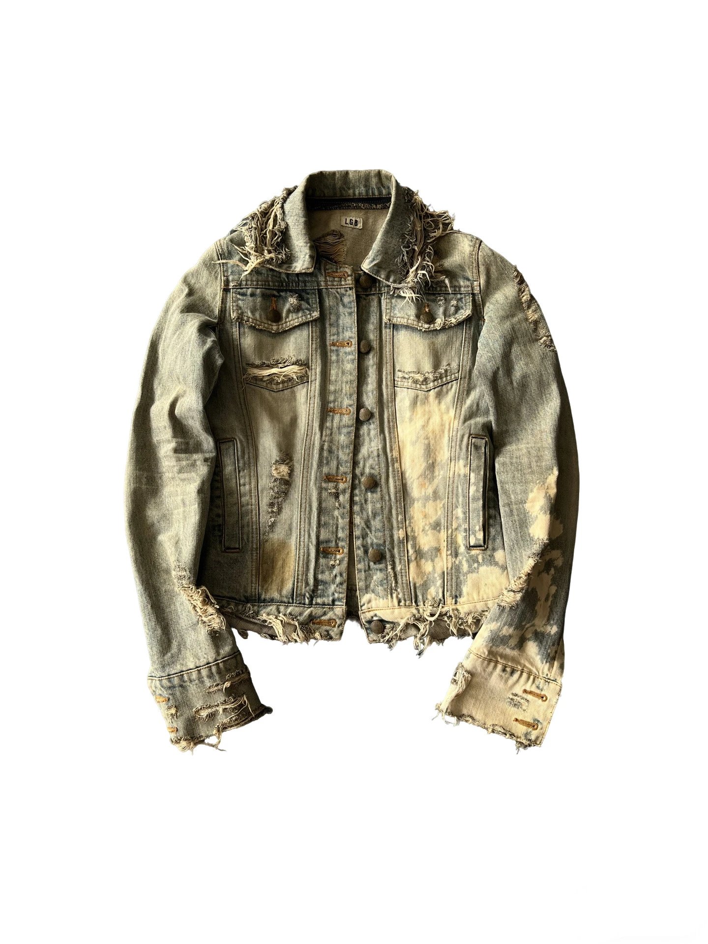 L.G.B00 Archive Bleached Denim Jacket photo 6