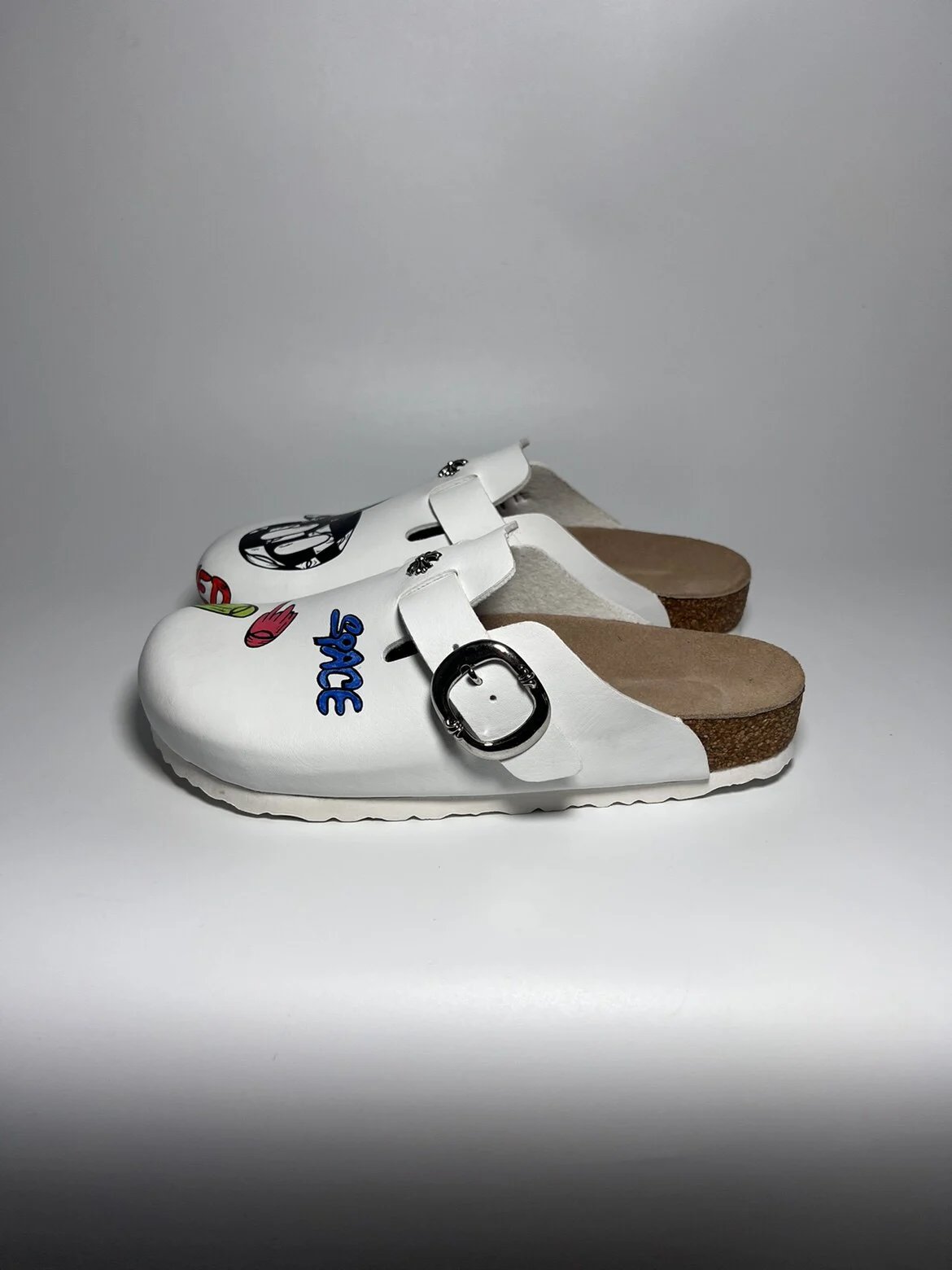 Customized Thick-Sole Birkenstock Graffiti Half-Mule photo 7